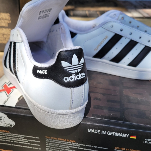 Adidas Superstar Men's size 8½ US 42 EU White Black Custom - Picture 11 of 16